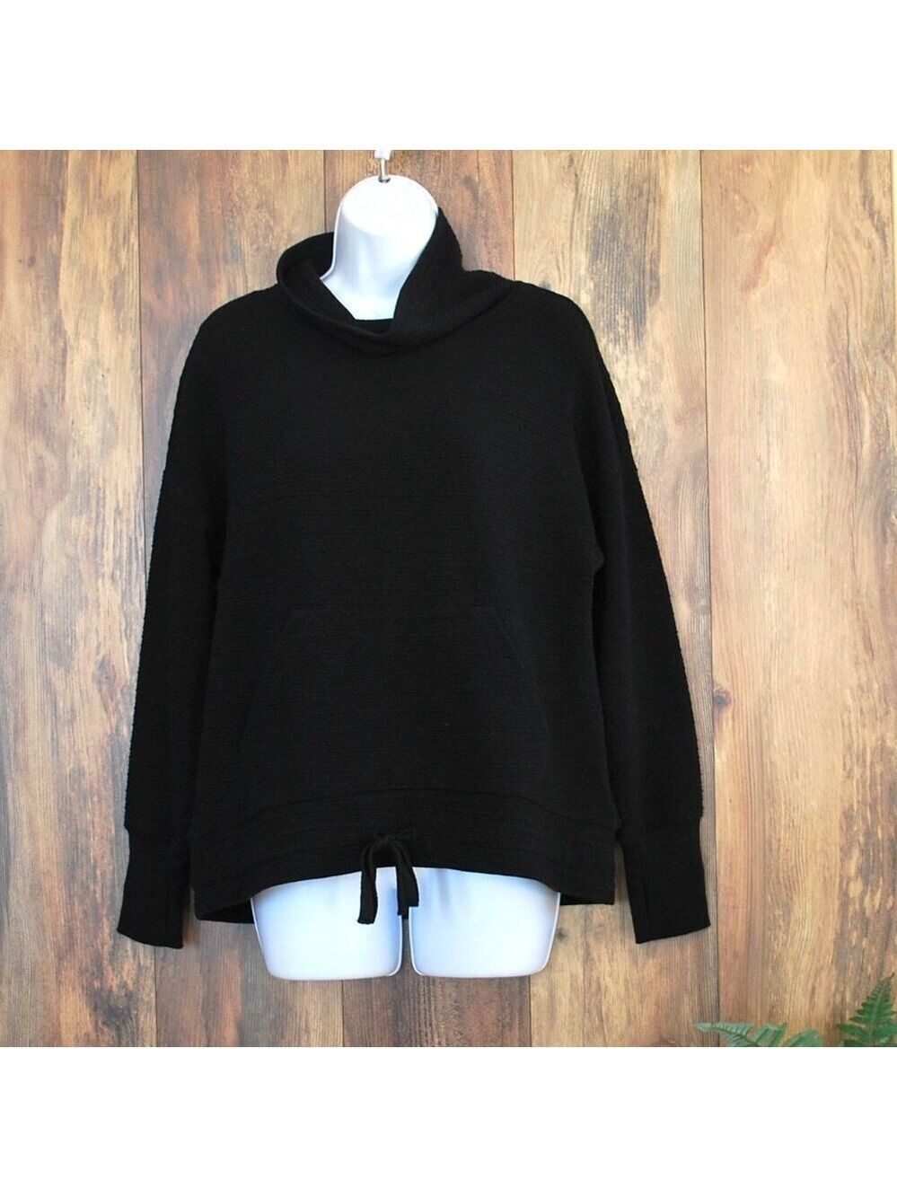 Grace & Lace Women's XS Black High Neck Pullover